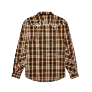 Full Moon Club Shirt - Brown Flannel Shirt
