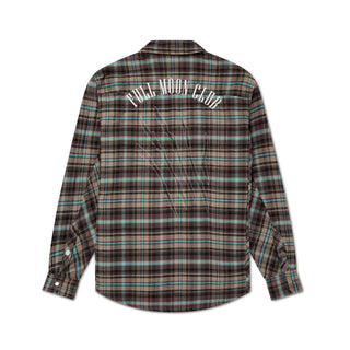 Full Moon Club Shirt - Black / Blue Flannel Shirt