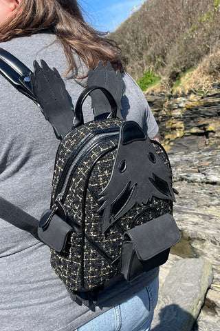 Waffpack: Black & Gold Tweed - Backpack - V - ART